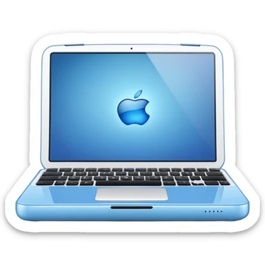 Apple M2453 iBook Y2K blue clamshell sticker