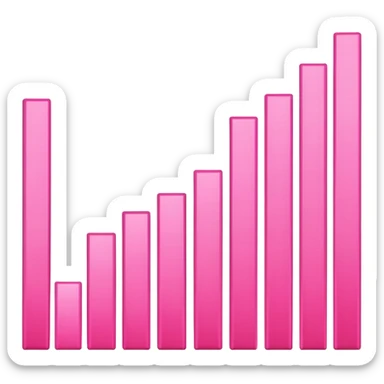Bar chart pink emoji  make realistic erase the emojie face sticker