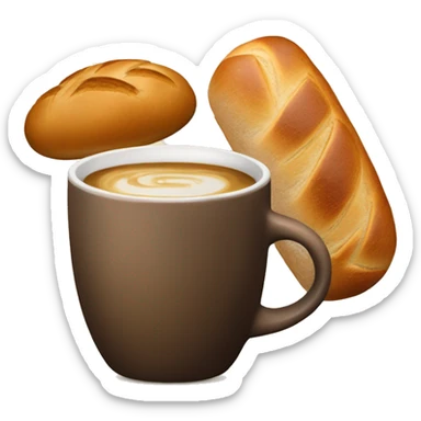 coffee and bread  sticker