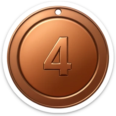 Design a medal for a 4th place sticker