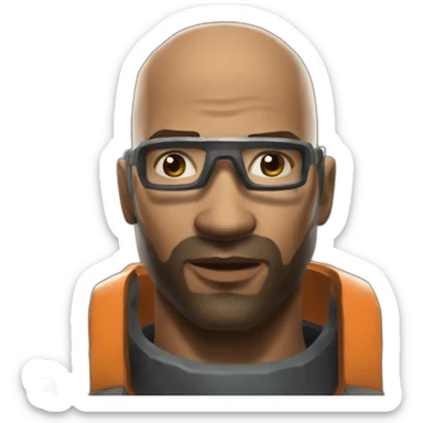 Gordan Freeman from HalfLife 1 sticker