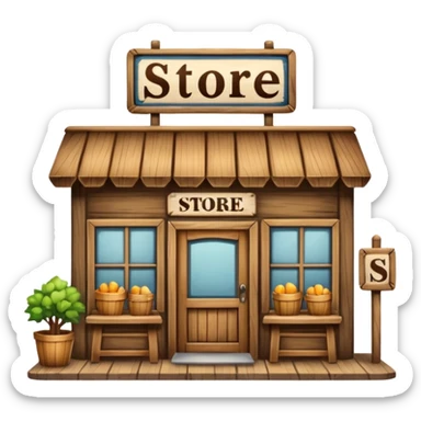 shop with the word store in the sign sticker
