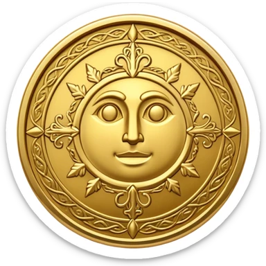 dnd item icon, medieval, currency gold sticker