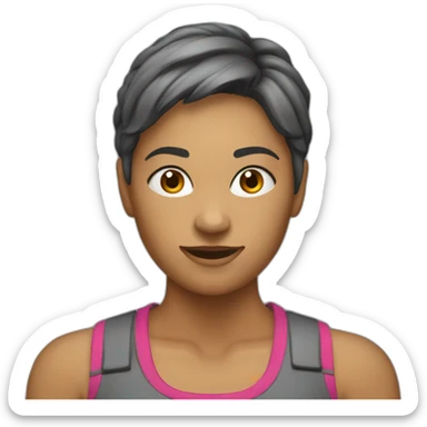 personal treiner woman sticker