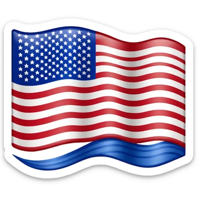 Upside down US flag sticker