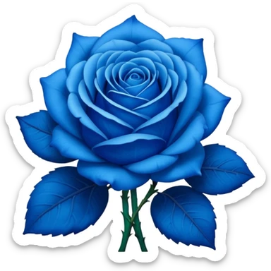 blue rose with eyes sticker