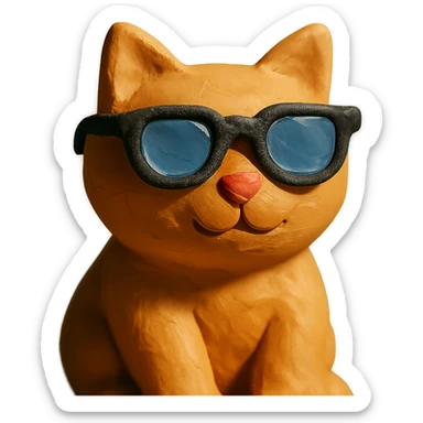 cat wearing sunglasses sticker