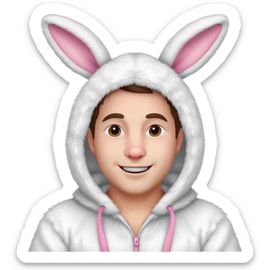 Ben in easter bunny costume sticker