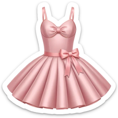 Soft pink ballerina dress with ribbon sticker