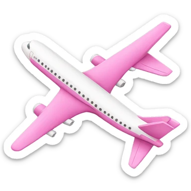 Pink airplane  sticker