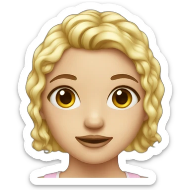 Girl with acne sticker