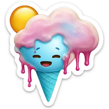 supernova,melting ice cream,19-25 woman sticker