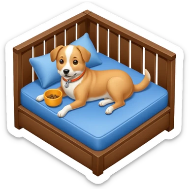 Goals:
1) Isometric view
2) Physically realistic portrayed in a way that would be expected to the average person
3) Avoid anything that could be considered offensive, even 2%

---
Now generate an image to represent a list to buy items for a dog. Items include: Kennel, bowl, bed, leash, etc sticker