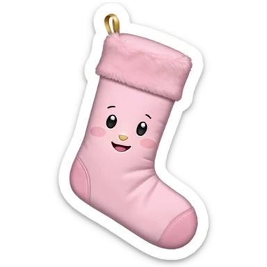 an aesthetic baby pink  christmas  sticker