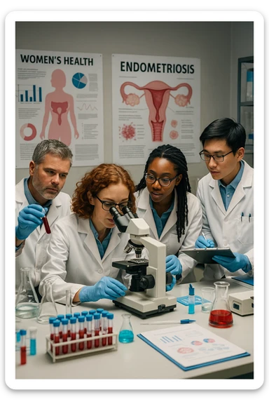 Scienziati americani che studiano l'endometriosi sticker