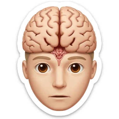 a man that dont know what to do and with the brain out of your opened head sticker