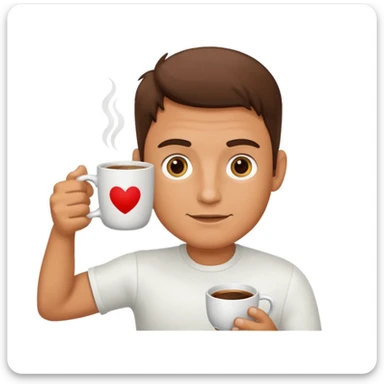 Kahve içen adam sticker