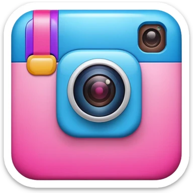 instagram icon 3d colourful sticker