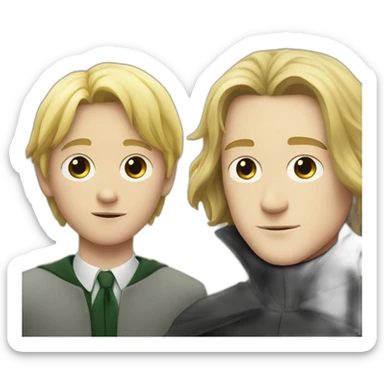snape standing next to blonde boy sticker