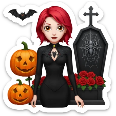 Chris motionless  🕸🦇🎃🥀⚰️🖤🪦🎶🎤👩‍🦰 sticker