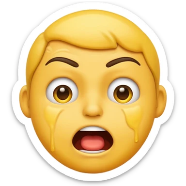 Stressed emoji sticker