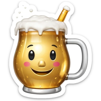 bola de discoteca bebiendo cerveza sticker