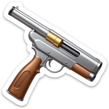 Create an emoji that’s sucking on the barrel of a shotgun sticker