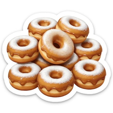 Mini sugar covered donut holes  sticker