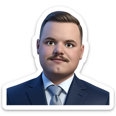 formal portrait of a man sticker