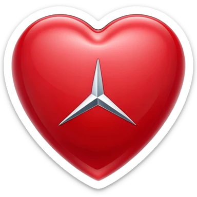 heart shaped Mercedes sticker