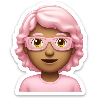 Pastel pink iPhone sticker