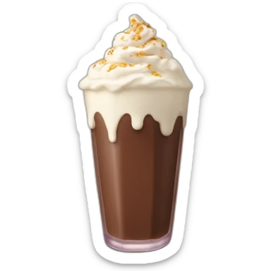 Chocolate thick shake with topping  sticker