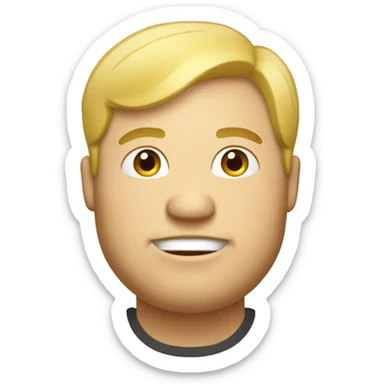 Chubby blonde guy taco sticker