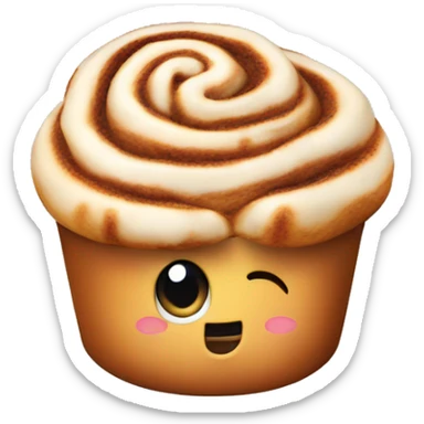 beautiful cinnabon with cinnamon sticker