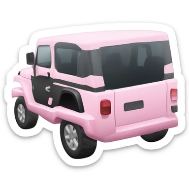 Light Pink double door Jeep sticker