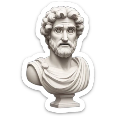 greek statue pixar style sticker