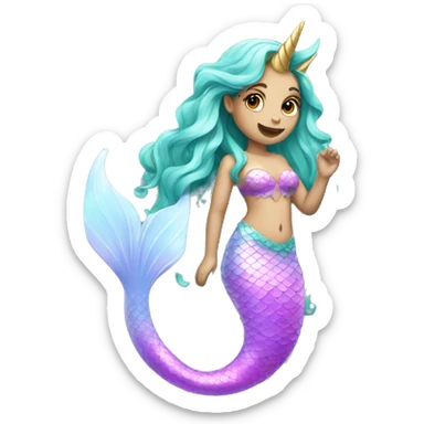 Mermaid Unicorn sticker
