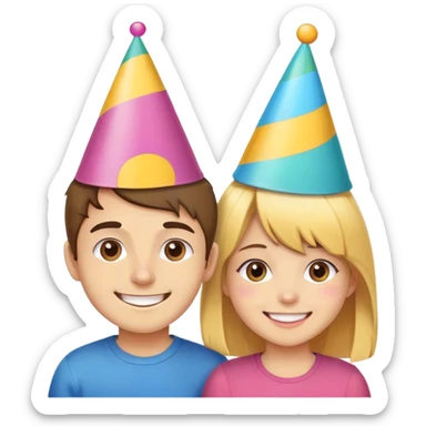 Birthday shots Brother and sister ￼ sticker