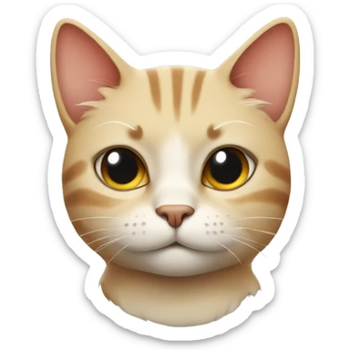 cat with smug smirk sticker