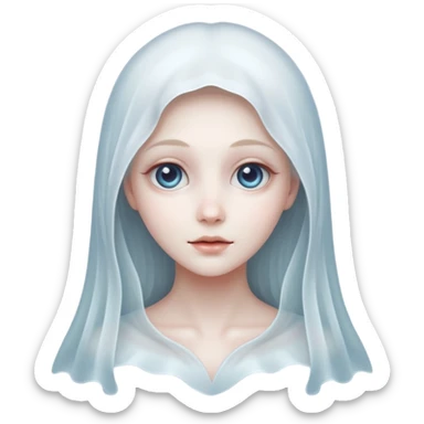 pretty ghost please sticker