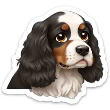 tricolor Britain spaniel sticker