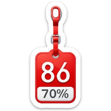 discount tag with percentage sticker