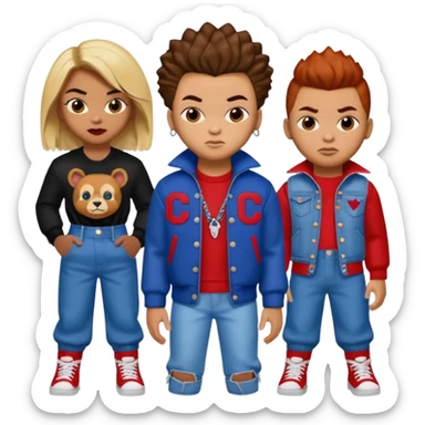 Glam jangle Quale Ricky Shoko, Tay, Tay, Rady Choppa, no Coco V Chucky sticker