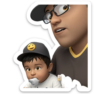 boys on a train sticker