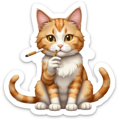 Dilute calico smoking a joint sticker