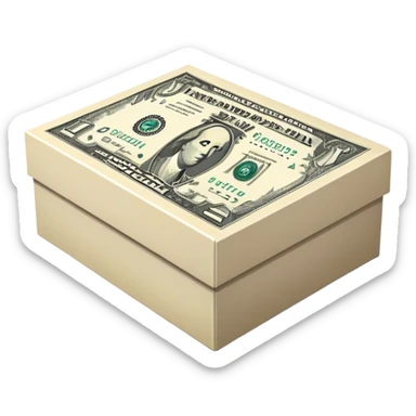 A box featuring a guess bill design sticker