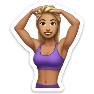 fitness girl dancer sticker