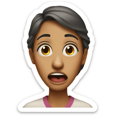 Funny face mom sticker