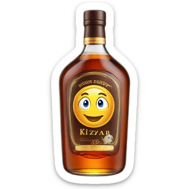 bottle of 6 years Kizlyar brandy sticker