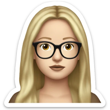 Anna Delvey emoji blonde glasses  sticker